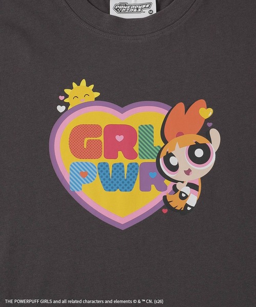 Honeys(ハニーズ)の「パワーパフガールズ/Tシャツ(Tシャツ/カットソー・レディース・ホワイト/サックスブルー/スミクロ/ピンク・L/LL/M/S)」の8枚目の写真