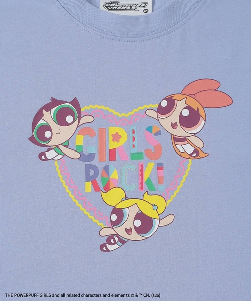 Honeys(ハニーズ)の「パワーパフガールズ/Tシャツ(Tシャツ/カットソー・レディース・ホワイト/サックスブルー/スミクロ/ピンク・L/LL/M/S)」の12枚目の写真