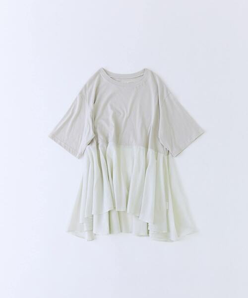 conges payes ADIEU TRISTESSE（コンジェ ペイエ アデュートリステス）の「【6月お気に入り登録ブランド内2位】【FAVE】インドコットン×カットソーTシャツ（Tシャツ/カットソー・レディース・チャコールグレー/ピンク/ミント・FREE）」の3枚目の写真