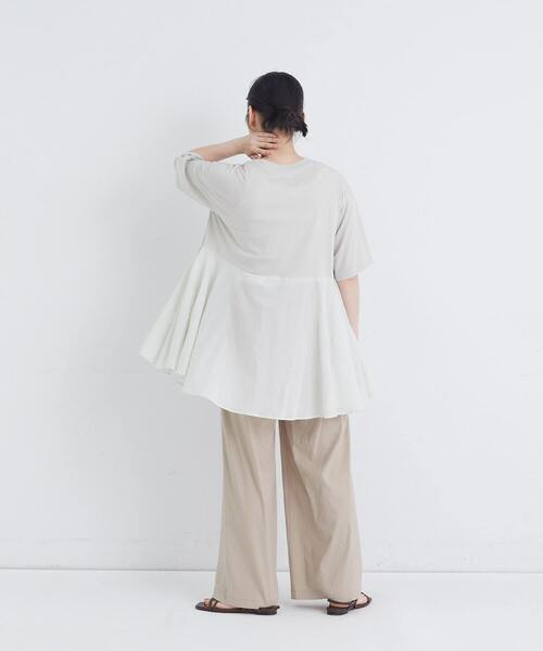 conges payes ADIEU TRISTESSE（コンジェ ペイエ アデュートリステス）の「【6月お気に入り登録ブランド内2位】【FAVE】インドコットン×カットソーTシャツ（Tシャツ/カットソー・レディース・チャコールグレー/ピンク/ミント・FREE）」の6枚目の写真