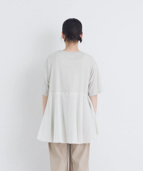 conges payes ADIEU TRISTESSE（コンジェ ペイエ アデュートリステス）の「【6月お気に入り登録ブランド内2位】【FAVE】インドコットン×カットソーTシャツ（Tシャツ/カットソー・レディース・チャコールグレー/ピンク/ミント・FREE）」の10枚目の写真