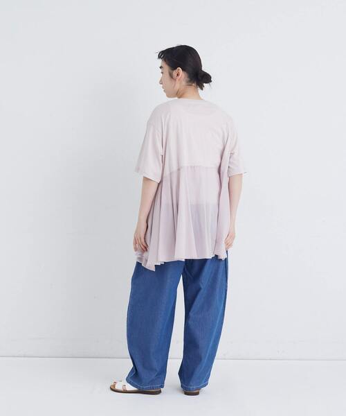 conges payes ADIEU TRISTESSE（コンジェ ペイエ アデュートリステス）の「【6月お気に入り登録ブランド内2位】【FAVE】インドコットン×カットソーTシャツ（Tシャツ/カットソー・レディース・チャコールグレー/ピンク/ミント・FREE）」の13枚目の写真