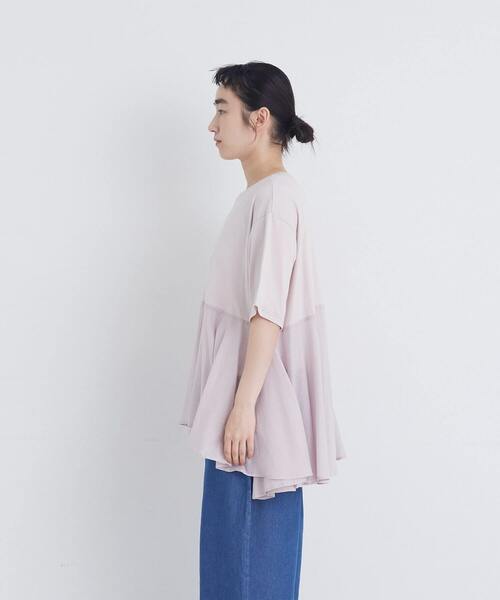 conges payes ADIEU TRISTESSE（コンジェ ペイエ アデュートリステス）の「【6月お気に入り登録ブランド内2位】【FAVE】インドコットン×カットソーTシャツ（Tシャツ/カットソー・レディース・チャコールグレー/ピンク/ミント・FREE）」の16枚目の写真