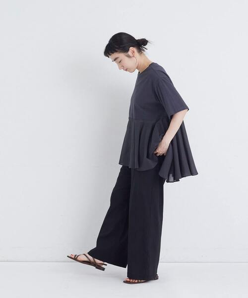 conges payes ADIEU TRISTESSE（コンジェ ペイエ アデュートリステス）の「【6月お気に入り登録ブランド内2位】【FAVE】インドコットン×カットソーTシャツ（Tシャツ/カットソー・レディース・チャコールグレー/ピンク/ミント・FREE）」の19枚目の写真