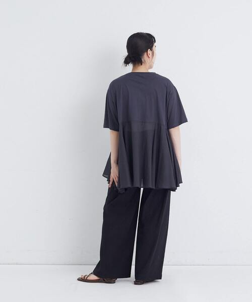 conges payes ADIEU TRISTESSE（コンジェ ペイエ アデュートリステス）の「【6月お気に入り登録ブランド内2位】【FAVE】インドコットン×カットソーTシャツ（Tシャツ/カットソー・レディース・チャコールグレー/ピンク/ミント・FREE）」の20枚目の写真
