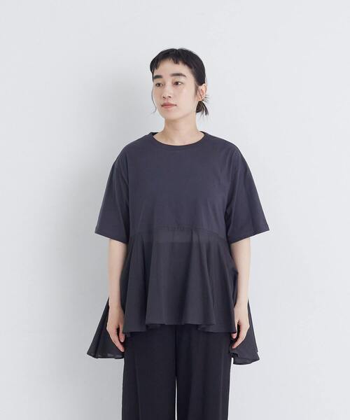 conges payes ADIEU TRISTESSE（コンジェ ペイエ アデュートリステス）の「【6月お気に入り登録ブランド内2位】【FAVE】インドコットン×カットソーTシャツ（Tシャツ/カットソー・レディース・チャコールグレー/ピンク/ミント・FREE）」の22枚目の写真