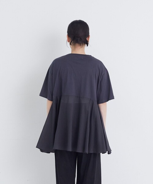 conges payes ADIEU TRISTESSE(コンジェ ペイエ アデュートリステス)の「【FAVE】インドコットン×カットソーTシャツ(Tシャツ/カットソー・レディース・チャコールグレー/ピンク/ミント・FREE)」の9枚目の写真
