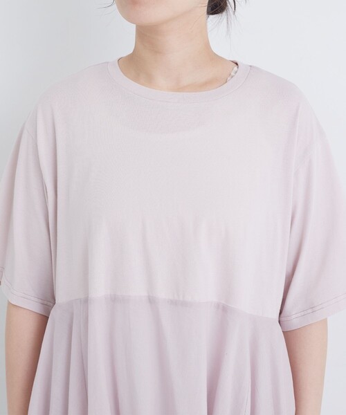 conges payes ADIEU TRISTESSE(コンジェ ペイエ アデュートリステス)の「【FAVE】インドコットン×カットソーTシャツ(Tシャツ/カットソー・レディース・チャコールグレー/ピンク/ミント・FREE)」の8枚目の写真