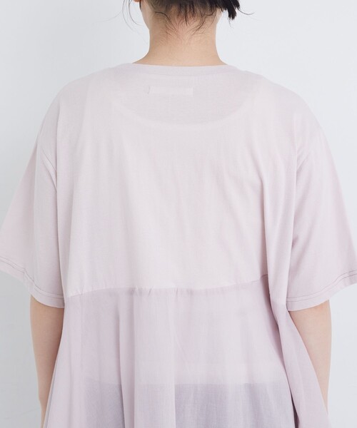 conges payes ADIEU TRISTESSE(コンジェ ペイエ アデュートリステス)の「【FAVE】インドコットン×カットソーTシャツ(Tシャツ/カットソー・レディース・チャコールグレー/ピンク/ミント・FREE)」の7枚目の写真