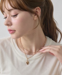 Siel（シエル）の「ハートモチーフ2連ネックレス（ネックレス）」