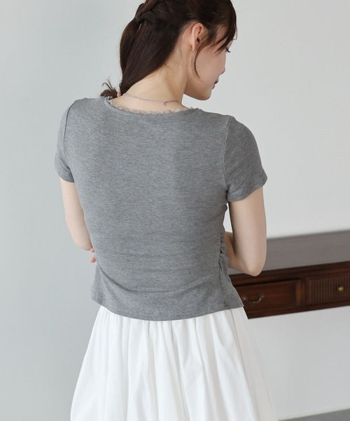 BLUEEAST(ブルーイースト)の「トリムレースリボンカットソー(Tシャツ/カットソー・レディース・ホワイト/ブルー/グレー・MEDIUM)」の14枚目の写真