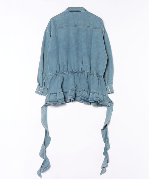 LAMPOON(ランプーン)の「ティアードデニムワンピース(ワンピース・レディース・ブルー・LARGE/MEDIUM)」の4枚目の写真