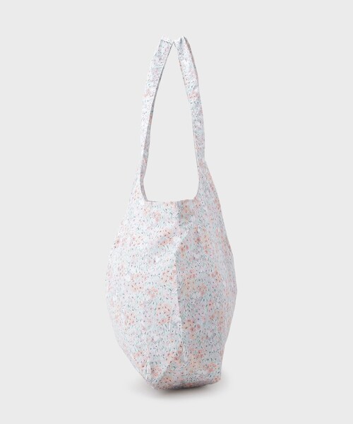 LAURA ASHLEY(ローラアシュレイ)の「【撥水・防水加工】ラックリー メドウ柄 レインパッカブルトートバッグ(エコバッグ/サブバッグ・レディース・イエロー系その他2/ライトパープル/ターコイズブルー系9・00)」の5枚目の写真