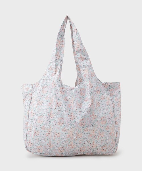 LAURA ASHLEY(ローラアシュレイ)の「【撥水・防水加工】ラックリー メドウ柄 レインパッカブルトートバッグ(エコバッグ/サブバッグ・レディース・イエロー系その他2/ライトパープル/ターコイズブルー系9・00)」の6枚目の写真
