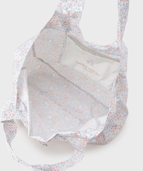 LAURA ASHLEY(ローラアシュレイ)の「【撥水・防水加工】ラックリー メドウ柄 レインパッカブルトートバッグ(エコバッグ/サブバッグ・レディース・イエロー系その他2/ライトパープル/ターコイズブルー系9・00)」の8枚目の写真
