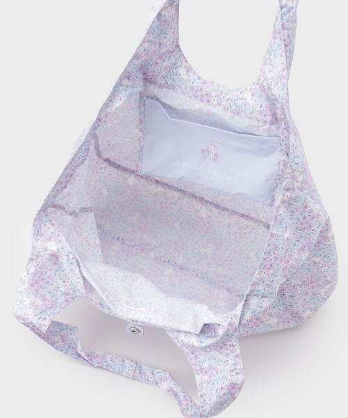 LAURA ASHLEY(ローラアシュレイ)の「【撥水・防水加工】ラックリー メドウ柄 レインパッカブルトートバッグ(エコバッグ/サブバッグ・レディース・イエロー系その他2/ライトパープル/ターコイズブルー系9・00)」の10枚目の写真