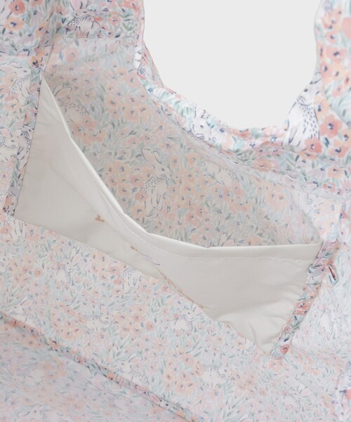 LAURA ASHLEY(ローラアシュレイ)の「【撥水・防水加工】ラックリー メドウ柄 レインパッカブルトートバッグ(エコバッグ/サブバッグ・レディース・イエロー系その他2/ライトパープル/ターコイズブルー系9・00)」の12枚目の写真