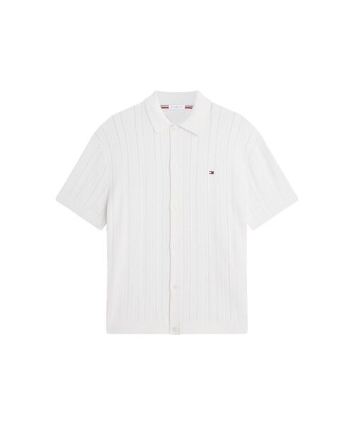 TOMMY HILFIGER(トミーヒルフィガー)の「ポインテルストラクチャーショートスリーブシャツ(シャツ/ブラウス・メンズ・ブラック系その他3/ホワイト・LARGE/MEDIUM/SMALL/X-LARGE)」の6枚目の写真