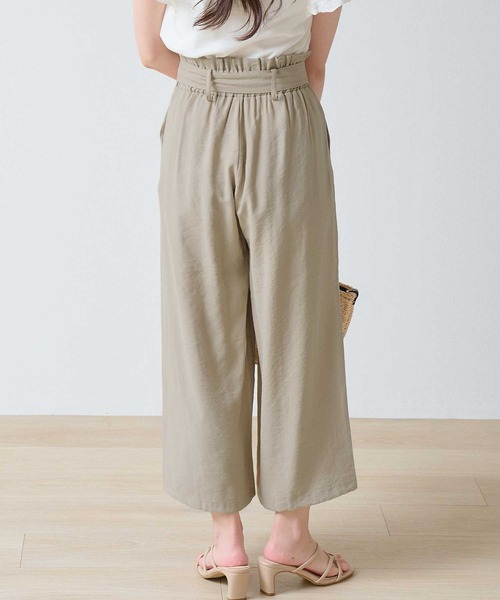 laulea（ラウレア）の「麻調合繊R90/E10 共紐ラッピング クロプトワイドパンツ（その他パンツ・レディース・モカ/ライトグレー/ベージュ/ブラック・M）」の16枚目の写真