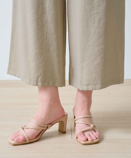 laulea（ラウレア）の「麻調合繊R90/E10 共紐ラッピング クロプトワイドパンツ（その他パンツ・レディース・モカ/ライトグレー/ベージュ/ブラック・M）」の9枚目の写真
