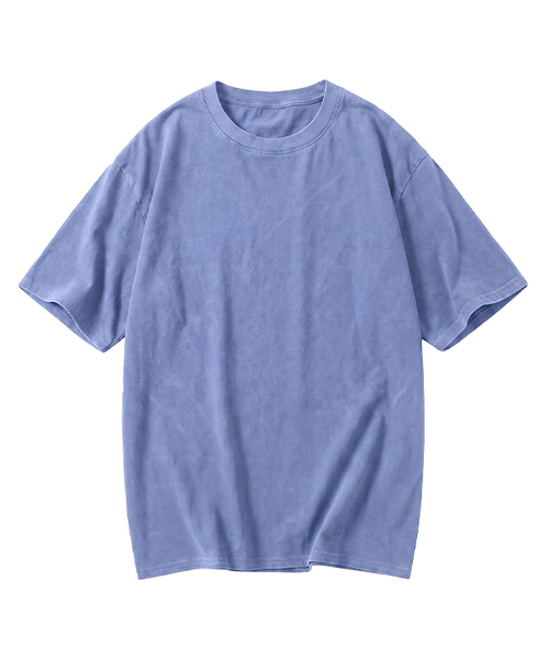 DE GRAND MATIN(ディグランドマーティン)の「Pigment Dyed Relaxed Over-fit T-shirt(Tシャツ/カットソー・メンズ・ダークグリーン/アイボリー/バーガンディー/ダークベージュ/チャコールグレー/パープル/ダークネイビー/スカイブルー・MEDIUM/LARGE/XX-LARGE/X-LARGE)」の7枚目の写真