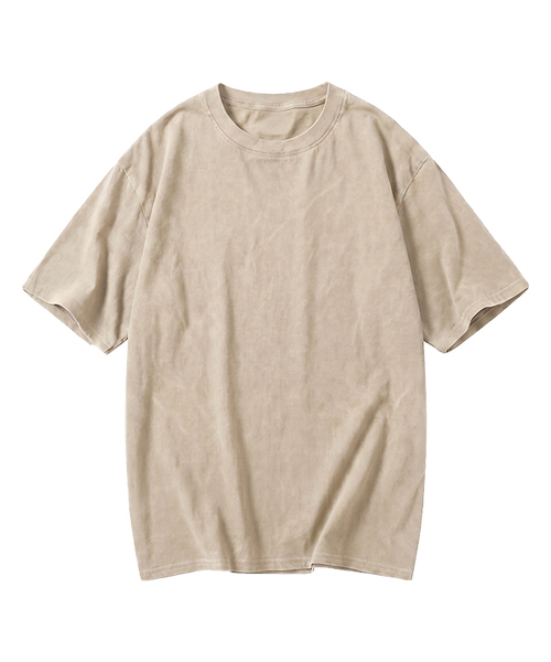 DE GRAND MATIN(ディグランドマーティン)の「Pigment Dyed Relaxed Over-fit T-shirt(Tシャツ/カットソー・メンズ・ダークグリーン/アイボリー/バーガンディー/ダークベージュ/チャコールグレー/パープル/ダークネイビー/スカイブルー・MEDIUM/LARGE/XX-LARGE/X-LARGE)」の3枚目の写真