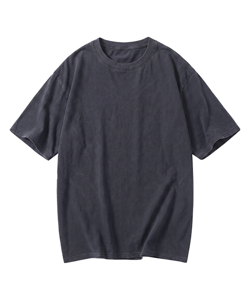 DE GRAND MATIN(ディグランドマーティン)の「Pigment Dyed Relaxed Over-fit T-shirt(Tシャツ/カットソー・メンズ・ダークグリーン/アイボリー/バーガンディー/ダークベージュ/チャコールグレー/パープル/ダークネイビー/スカイブルー・MEDIUM/LARGE/XX-LARGE/X-LARGE)」の6枚目の写真