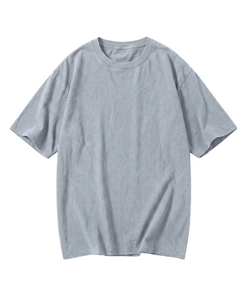DE GRAND MATIN(ディグランドマーティン)の「Pigment Dyed Relaxed Over-fit T-shirt(Tシャツ/カットソー・メンズ・ダークグリーン/アイボリー/バーガンディー/ダークベージュ/チャコールグレー/パープル/ダークネイビー/スカイブルー・MEDIUM/LARGE/XX-LARGE/X-LARGE)」の5枚目の写真