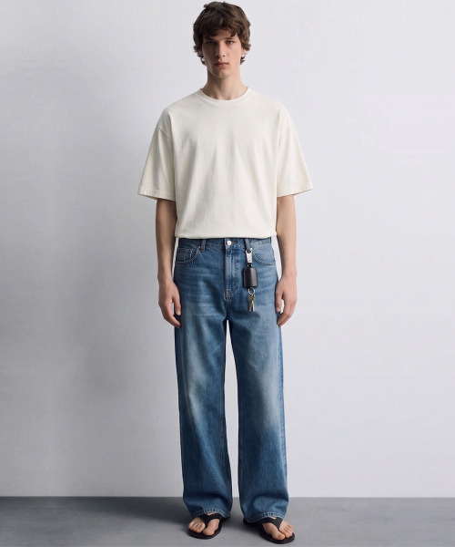 DE GRAND MATIN(ディグランドマーティン)の「Pigment Dyed Relaxed Over-fit T-shirt(Tシャツ/カットソー・メンズ・ダークグリーン/アイボリー/バーガンディー/ダークベージュ/チャコールグレー/パープル/ダークネイビー/スカイブルー・MEDIUM/LARGE/XX-LARGE/X-LARGE)」の12枚目の写真