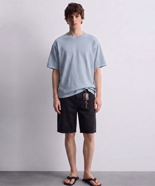 DE GRAND MATIN(ディグランドマーティン)の「Pigment Dyed Relaxed Over-fit T-shirt(Tシャツ/カットソー・メンズ・ダークグリーン/アイボリー/バーガンディー/ダークベージュ/チャコールグレー/パープル/ダークネイビー/スカイブルー・MEDIUM/LARGE/XX-LARGE/X-LARGE)」の15枚目の写真