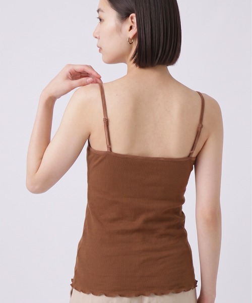 OMNES(オムネス)の「コットンリブキャミソールブラ(キャミソール・レディース・グリーン/ブラウン・WOMENS L/WOMENS M)」の6枚目の写真
