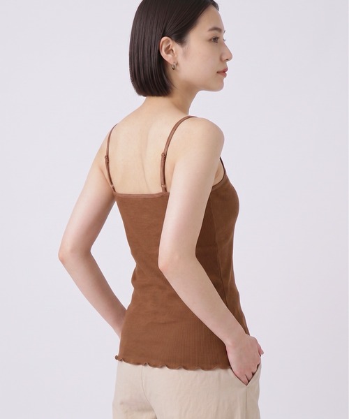 OMNES(オムネス)の「コットンリブキャミソールブラ(キャミソール・レディース・グリーン/ブラウン・WOMENS L/WOMENS M)」の7枚目の写真