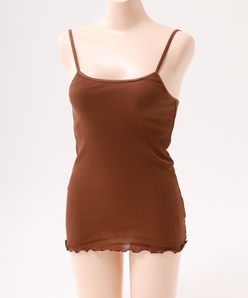OMNES(オムネス)の「コットンリブキャミソールブラ(キャミソール・レディース・グリーン/ブラウン・WOMENS L/WOMENS M)」の12枚目の写真