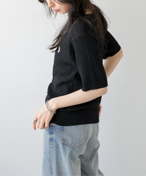 La-gemme(ラジェム)の「U.S. POLO ASSN. 別注サマーニットカーディガン(カーディガン/ボレロ・レディース・ホワイト/ブラック/グレー/ネイビー/ベージュ・フリー)」の20枚目の写真