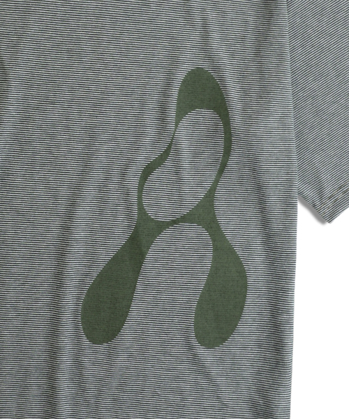 MUDSALT（マッドソルト）の「クロップアーカイブストライプ半袖Tシャツオリーブ（Tシャツ/カットソー・レディース・その他・1/2/3）」の3枚目の写真
