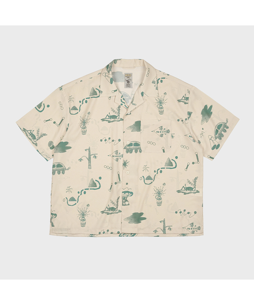 MMOGARDEN（エメモガーデン）の「mmo hawaiian shirts (2colors)（シャツ/ブラウス・メンズ・ブルー/アイボリー・1/3）」の2枚目の写真