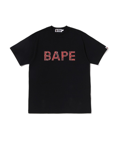 A BATHING APE(アベイシングエイプ)の「RHINESTONE LOGO TEE(Tシャツ/カットソー・メンズ・ブラック/グレー/ホワイト・X-LARGE/MEDIUM/XX-LARGE/SMALL/LARGE)」の3枚目の写真