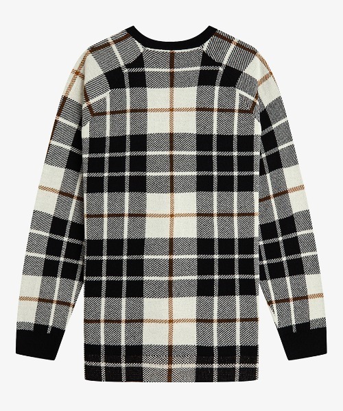 FRED PERRY(フレッドペリー)の「Boucle Tartan Cardigan/ブークレタータンチェックカーディガン(カーディガン/ボレロ・レディース・ベージュ・10)」の7枚目の写真