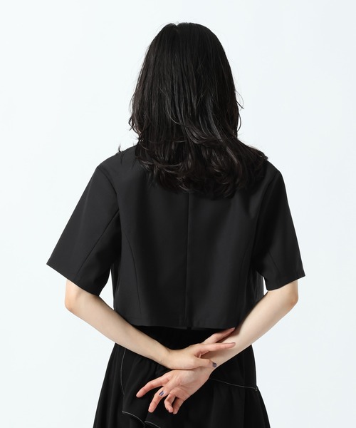 PAGEBOY(ページボーイ)の「フラップデザインショートジャケット(テーラードジャケット・レディース・ボルドー/チャコールグレー/ブラック・FREE)」の5枚目の写真
