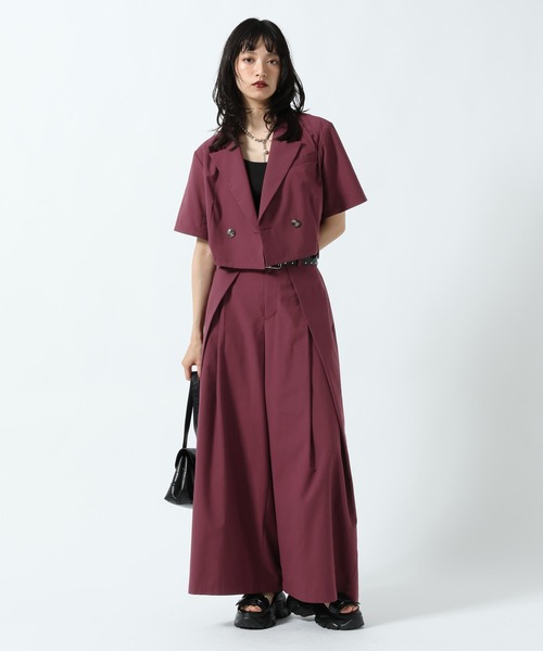 PAGEBOY(ページボーイ)の「フラップデザインショートジャケット(テーラードジャケット・レディース・ボルドー/チャコールグレー/ブラック・FREE)」の16枚目の写真