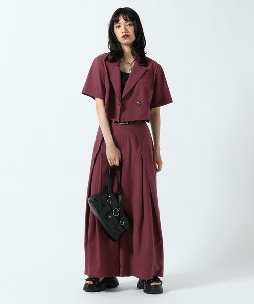 PAGEBOY(ページボーイ)の「フラップデザインショートジャケット(テーラードジャケット・レディース・ボルドー/チャコールグレー/ブラック・FREE)」の18枚目の写真