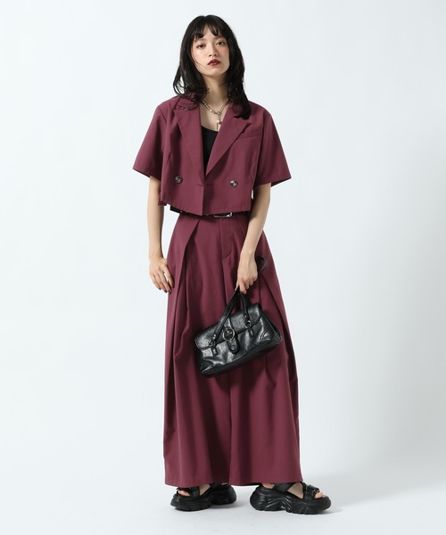 PAGEBOY(ページボーイ)の「フラップデザインショートジャケット(テーラードジャケット・レディース・ボルドー/チャコールグレー/ブラック・FREE)」の17枚目の写真