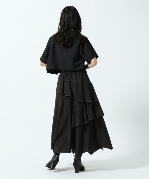 PAGEBOY(ページボーイ)の「フラップデザインショートジャケット(テーラードジャケット・レディース・ボルドー/チャコールグレー/ブラック・FREE)」の9枚目の写真