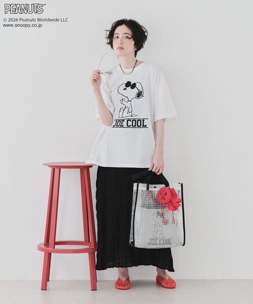 PEANUTS(ピーナッツ)の「【PEANUTS】GreenParksTee(Tシャツ/カットソー・レディース・ブラック/オレンジ/オフホワイト/ブルー・FREE)」の7枚目の写真
