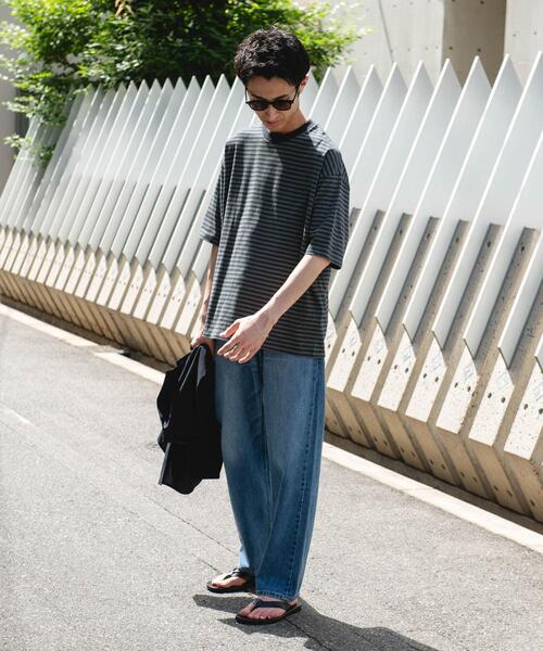 URBAN RESEARCH DOORS（アーバンリサーチドアーズ）の「OUTDOOREXCHANGE ボーダーTシャツ（Tシャツ/カットソー・メンズ・グレー系その他/ベージュ系その他・MEDIUM/LARGE）」の6枚目の写真