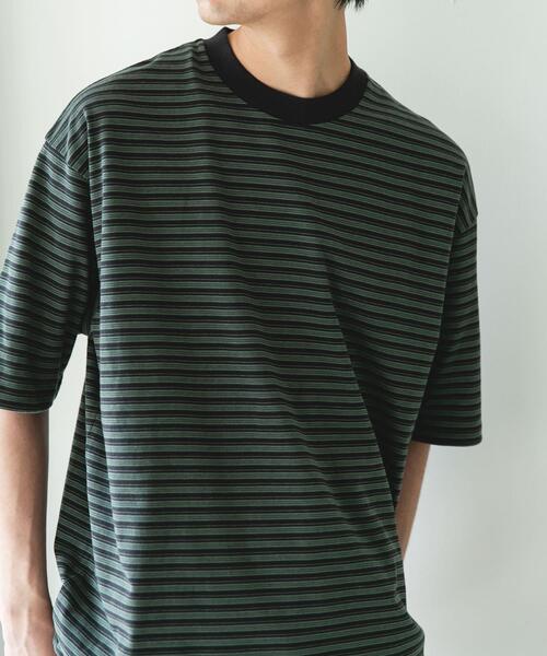 URBAN RESEARCH DOORS（アーバンリサーチドアーズ）の「OUTDOOREXCHANGE ボーダーTシャツ（Tシャツ/カットソー・メンズ・グレー系その他/ベージュ系その他・MEDIUM/LARGE）」の8枚目の写真