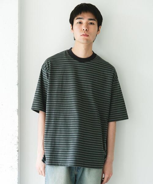 URBAN RESEARCH DOORS（アーバンリサーチドアーズ）の「OUTDOOREXCHANGE ボーダーTシャツ（Tシャツ/カットソー・メンズ・グレー系その他/ベージュ系その他・MEDIUM/LARGE）」の10枚目の写真
