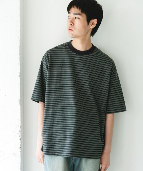 URBAN RESEARCH DOORS（アーバンリサーチドアーズ）の「OUTDOOREXCHANGE ボーダーTシャツ（Tシャツ/カットソー・メンズ・グレー系その他/ベージュ系その他・MEDIUM/LARGE）」の11枚目の写真