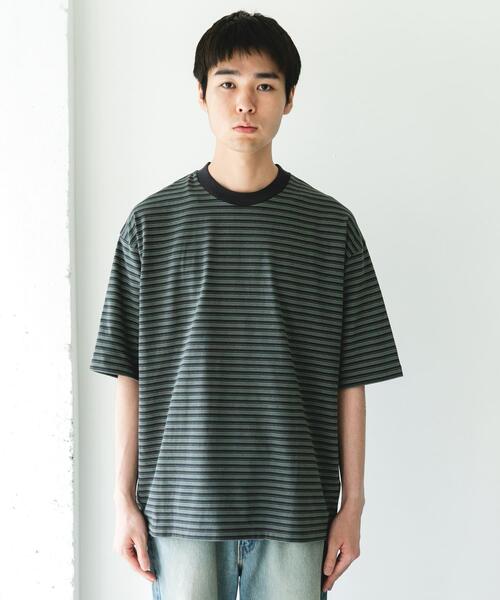 URBAN RESEARCH DOORS（アーバンリサーチドアーズ）の「OUTDOOREXCHANGE ボーダーTシャツ（Tシャツ/カットソー・メンズ・グレー系その他/ベージュ系その他・MEDIUM/LARGE）」の15枚目の写真