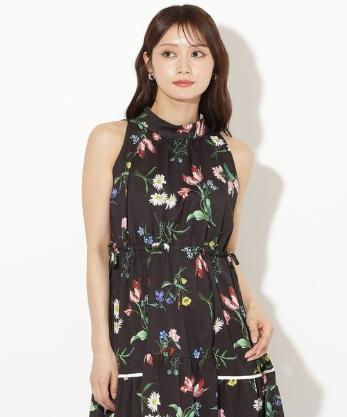 AND COUTURE（アンドクチュール）の「ブーケフラワーホルターネックワンピース（ワンピース・レディース・グリーン系その他/ブラック系その他/ホワイト系その他・FREE）」の12枚目の写真